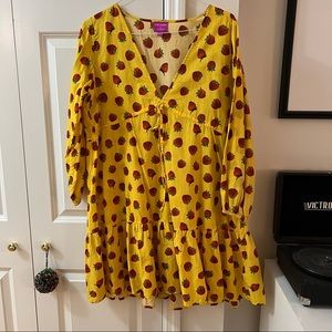 Edie Parker for J. Crew Strawberry Dress Size L
